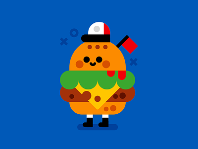 Burger Buddy burger character cute vector