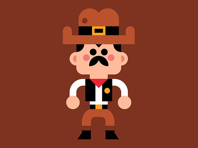 Cowboy character cowboy cute vector