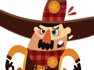 There's A New Sheriff In Town cowboy illustration vector