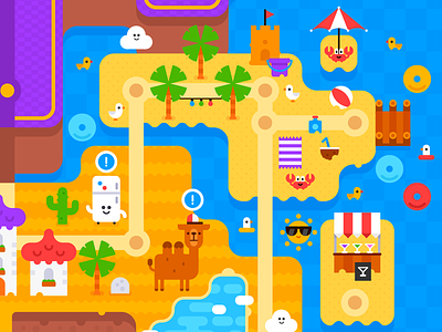 Momo Land #wip 2: Desert and Island cute game games map vector