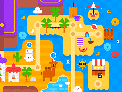 Momo Land #wip 2: Desert and Island cute game games map vector