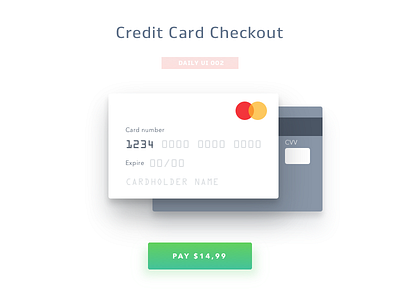 Credit Card Checkout – Daily UI #002 002 card checkout credit dailyui pay