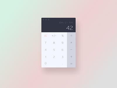 Calculator – Daily UI #004 004 calculator dailyui