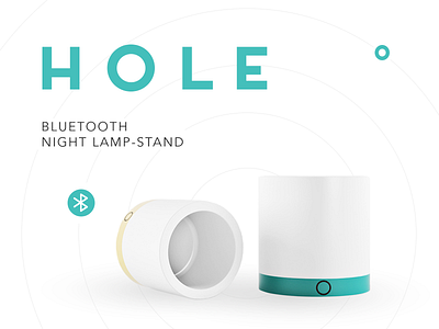 H O L E — Bluetooth Lamp Stand app bluetooth clean design device hole lamp