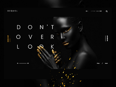 D E Q U E L dark fashion fullscreen minimal promo store ui ux web website