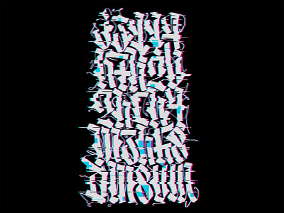 Press any key calligraffiti calligraphy gothic handwritten illustration lettering typography