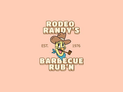 Rodeo Randy's BBQ Rub art bbq branding cartoon design expression figma fun graphic graphic design identity illustration logo project rodeo texture typography ui ux vintage