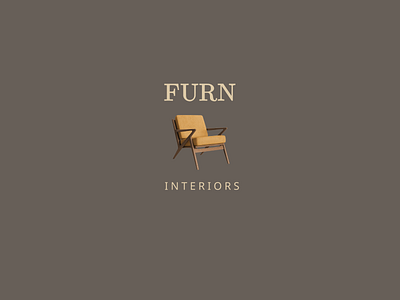 Furn Interiors branding chair design figma furniture graphic design illustration interiors logo mcm mid century modern project ui ux vector