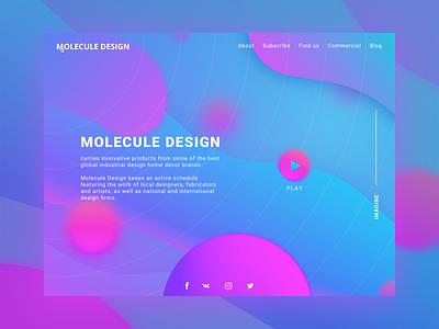 Molecule Design brand color company gradient molecule design