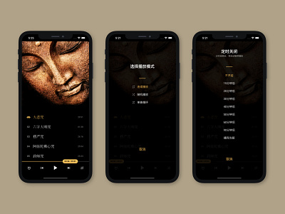 Budda App app design music music player ui