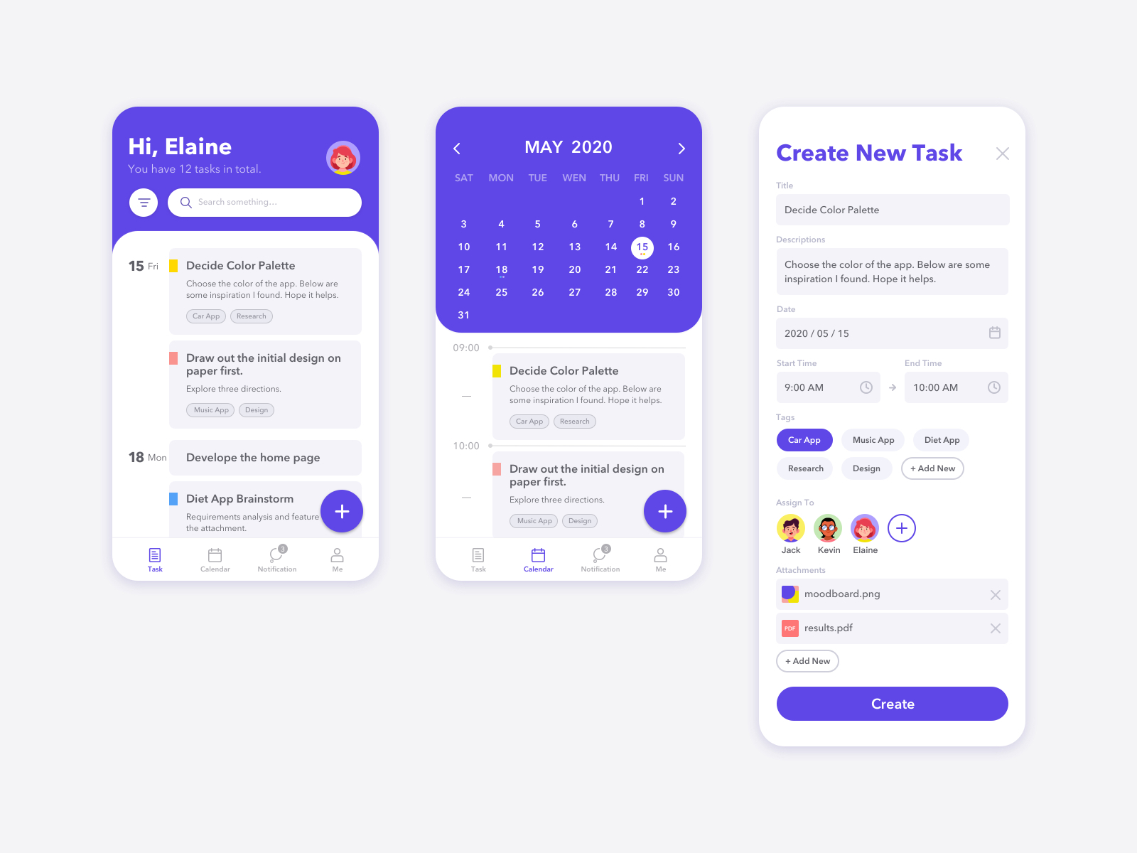 Easy Task Management by xunna on Dribbble