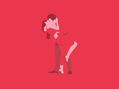 Love couple emotional kiss lady love red