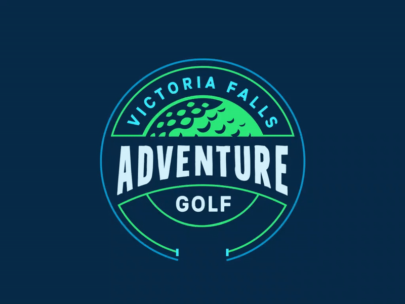 Victoria Falls Adventure Golf 2d animation animation golf logo