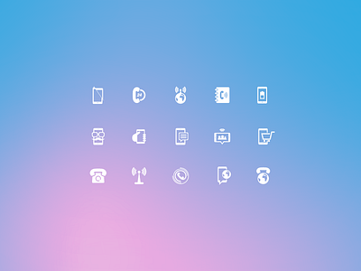 Mobile Icons communication design icon mobile phone