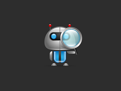 Domain Search Bot design illustration logo robot