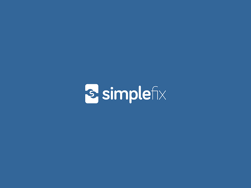 Simplefix logo design branding mobile