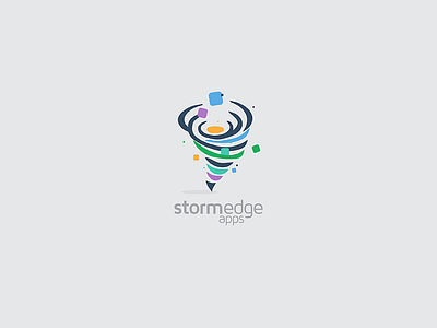 Storm Edge Apps apps design logo logo design storm