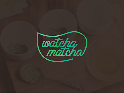 watchamatcha design letterform logo logo design tea typography