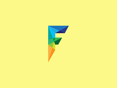 F branding design letterform logo