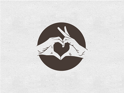 my heart sees no colour design icon illustration logo
