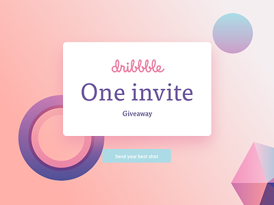 One dribbble invite draft dribble giveaway invitation invite player