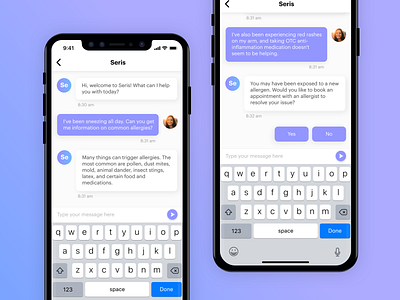 Seris app app concept chatbot ui ux