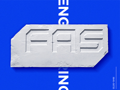FAS animation blue branding building concrete construction design engineering geometric identity logo logotype typogaphy