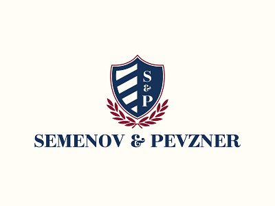 Semenov & Pevzner laurel law lawyer logo shield