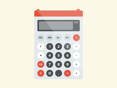 Calculator calculator graphic illustration orange simple warm
