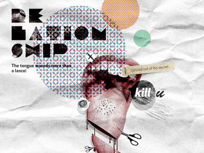 Relationship designbleach graphic illustration paper pattern relationship tongue