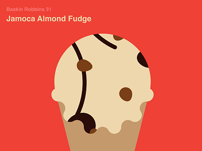 Jamoca Almond Fudge baskinrobbins baskinrobbins31 graphic illustration yongkeehong