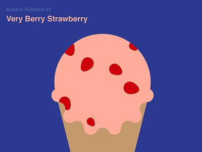 Very Berry Strawberry baskinrobbins baskinrobbins31 graphic illustration yongkeehong