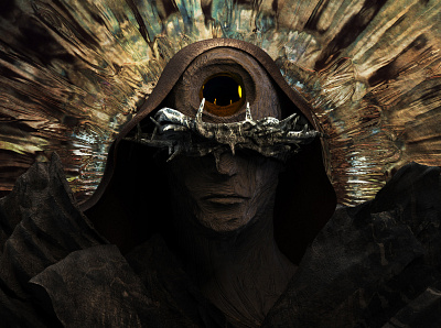 The Path 3d 3dartist 3dillustration 3drender animation character characterdesign darkfantasy eldenring eye gold iionn keyshot king monk sculpting sculpture thorns ukraine zbrush