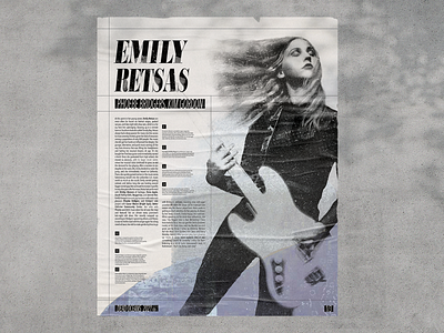 Bassist Posters: Emily Retsas design graphic design music design music poster poster punk textured typ typography