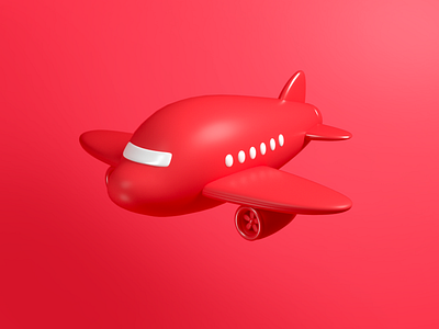 Airplane 3d airplane c4d design icon illustration render