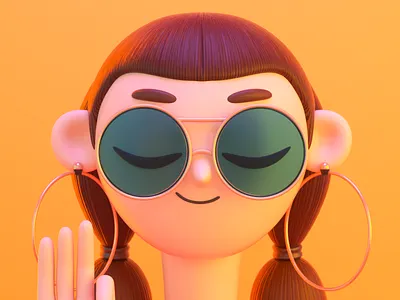 FASHION GIRL 3d c4d character design fashion girl glasses illustration render