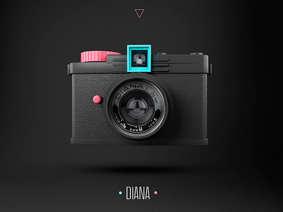 Diana Lomography 3d camera diana fotography illustration lomography render