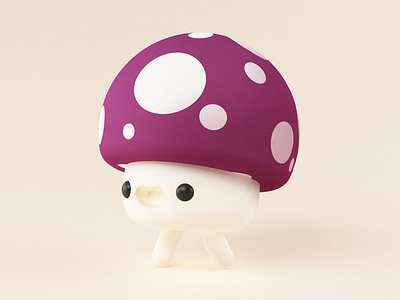 Hongo 1up 3d character hongo illustration life render