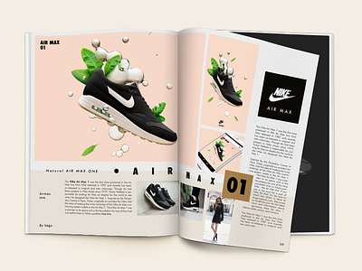 AIR MAX MAGAZINE 3d design magazine nike poster product render