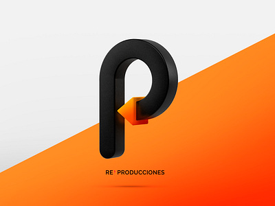 Re-Producciones 3d brandign design identity logo render