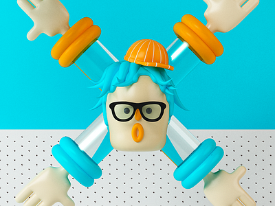X 36daysoftype 3d c4d character illustration render type x