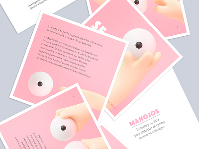 Se vale tocar 3d c4d cancer eyes hand illustration pink publication