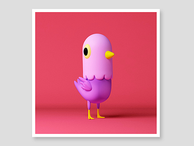 TRASH DOVES 3d c4d character dove illustration