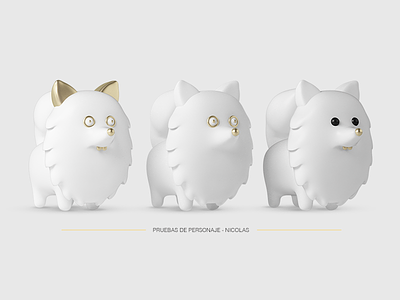 NICOLAS PROCESS 3d character dog illustration porcess