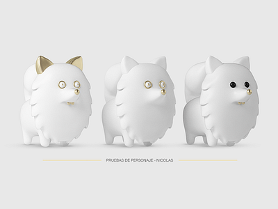 NICOLAS PROCESS 3d character dog illustration porcess