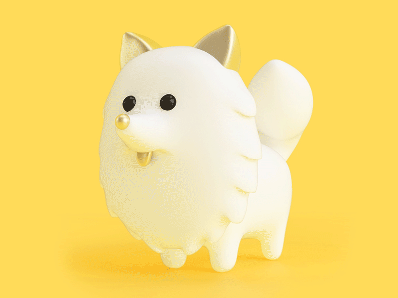 NICOLAS 3d character dog illustration