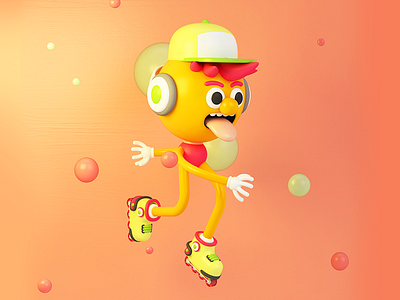 chicles 3d c4d candy character illustration