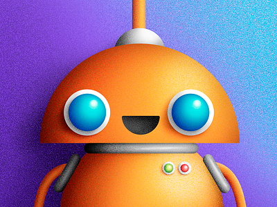 ROBOT character friend fun gradient illustrator robot vector