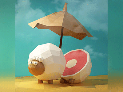 SHEEP 3d c4d character illustartion sheep