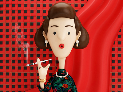 DIANA VREELAND 3d character designer fashion person woman